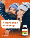 Mother and child in winter hats — Amla tablets, Ayurvedic Indian Gooseberry for daily wellness in Canada