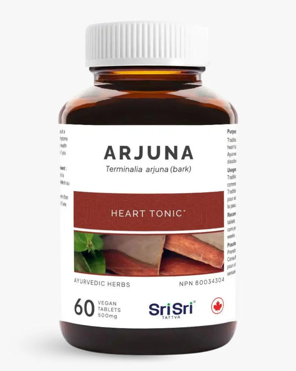 Sri Sri Tattva Arjuna tablets bottle as heart tonic NPN Canada 