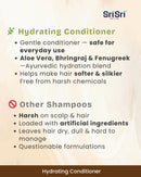 Sri Sri Tattva Hydrating Conditioner with product details and comparison to other shampoos.