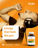 Active lifestyle man — Moringa + Amla tablets for natural energy support