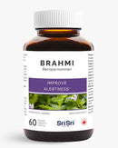 Brahmi (Bacopa monnieri) tablets bottle — Ayurvedic mind-tonic with clean vegan, non-GMO label in Canada