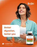 Lifestyle image after a meal — better digestion, better you with a simple nightly Haritaki tablet
