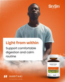 Evening routine with water and Haritaki — light from within to support comfortable digestion and a calm rhythm