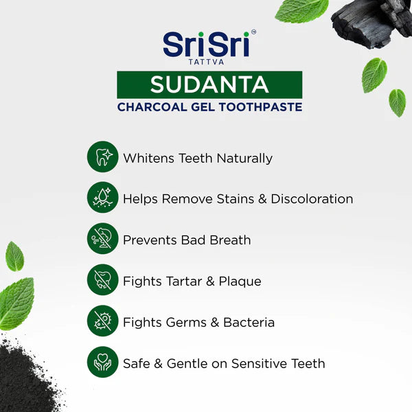 Sri Sri Tattva Sudanta Charcaol gel Vegan Toothpaste  Benefits