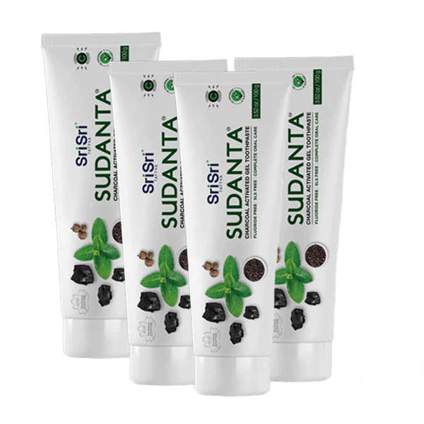 Sri Sri Tattva Ayurvedic Sudanta Toothpaste with Trusted herbs for Oral care pack of 4