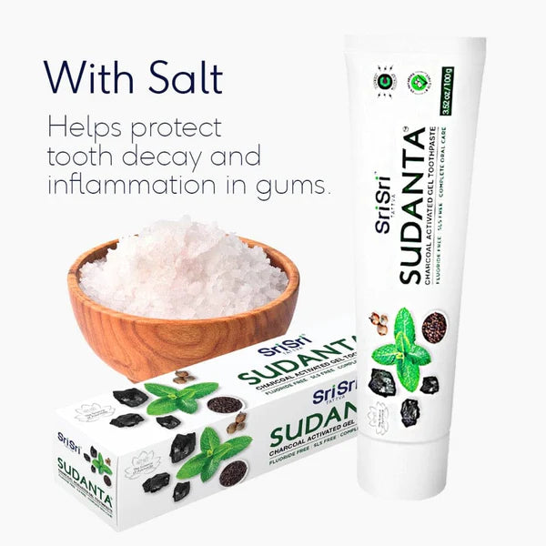 Sri Sri Tattva Ayurvedic Sudanta Toothpaste with Salt -protect  tooth decay