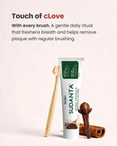 Sudanta clove natural toothpaste with bamboo toothbrush, clove and cinnamon