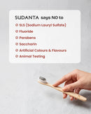Sudanta Charcoal Gel SLS-free and fluoride-free toothpaste without parabens, saccharin or artificial colours and flavours