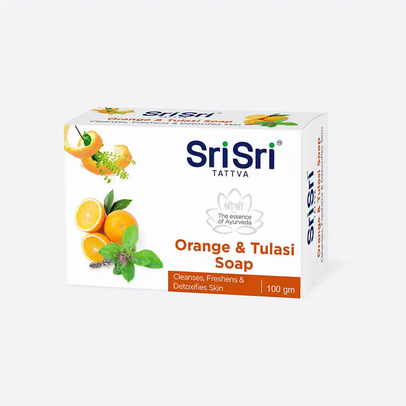 Orange And Tulasi Soap by Sri Sri Tattva Canada